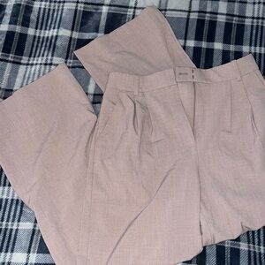 Abercrombie & Fitch Tan/cream Wide-Leg Pants